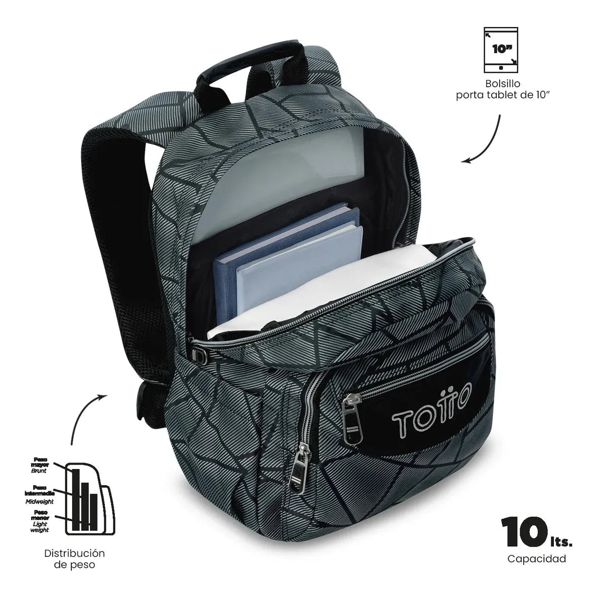 Morral Totto Original Con Porta Tablet 11,83 Litros